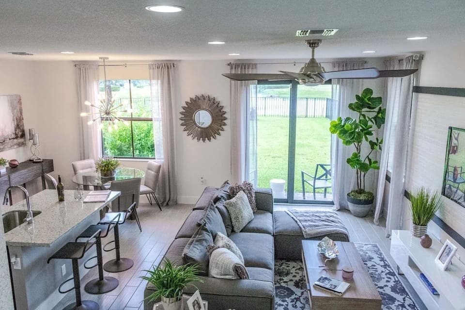 Living room interior painted by Hometown Painting