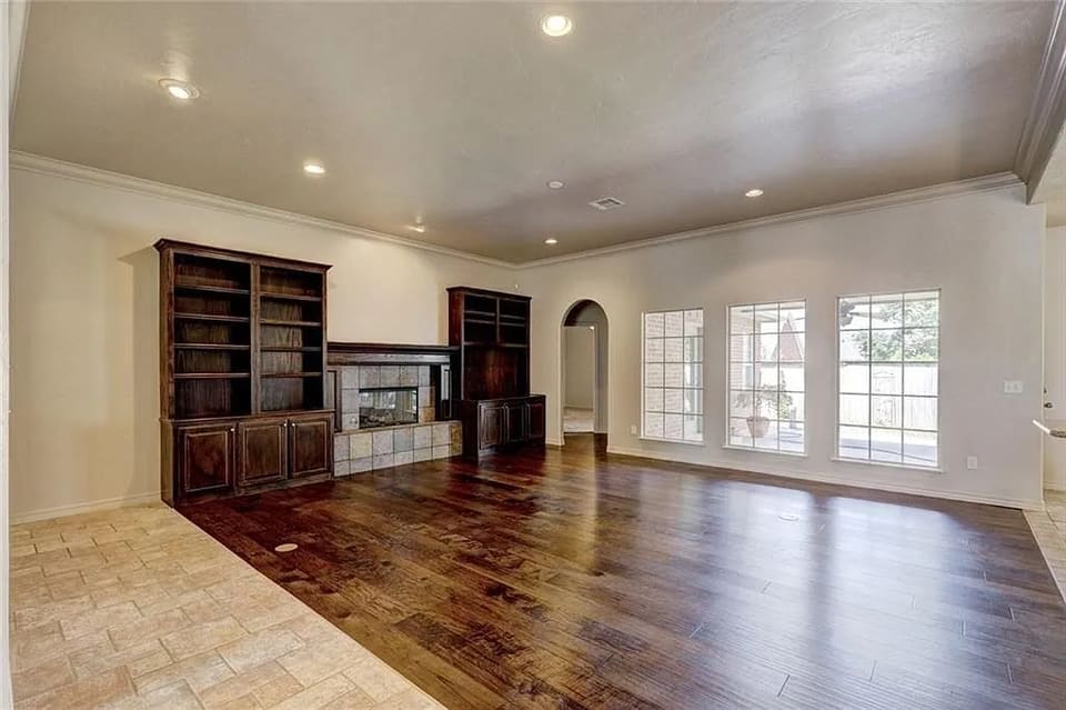 trim and doors in an interior living room painted with enamel