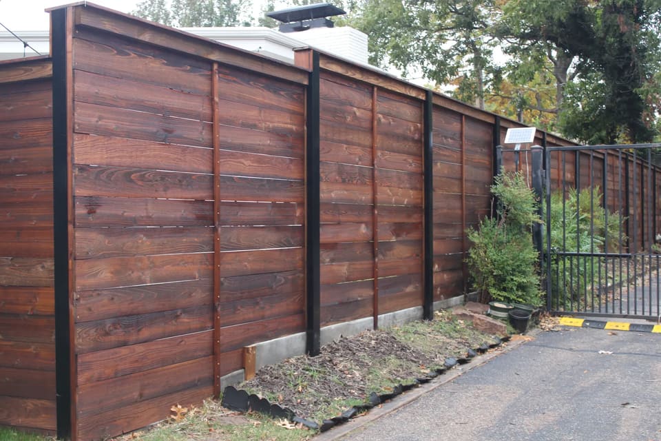 An Oxford brown stained fence in OKC