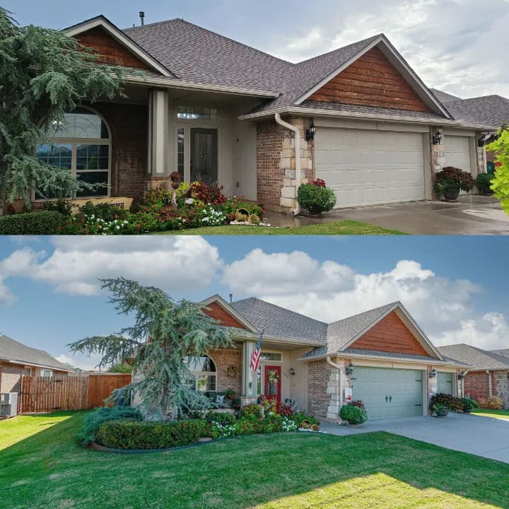 Exterior before and after project