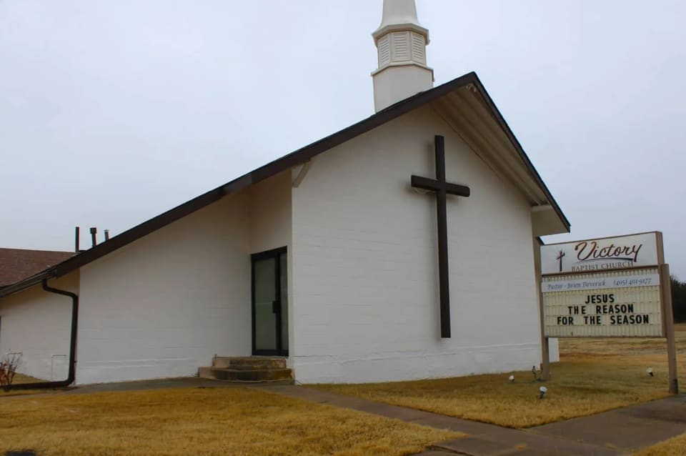 Victory Baptist Church in Yukon, OK after a fresh exterior repaint by Hometown Painting